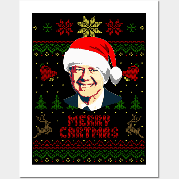 Jimmy Carter Merry Cartmas Wall Art by Nerd_art